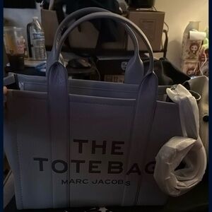 Marc Jacobs Lavender Gray Logo Tote